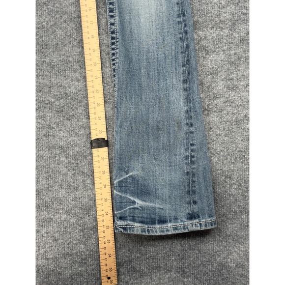 Miss Me Bootcut Jeans Women's 25 JW6207B Blue Embellished Flap Pocket Denim - Picture 12 of 16